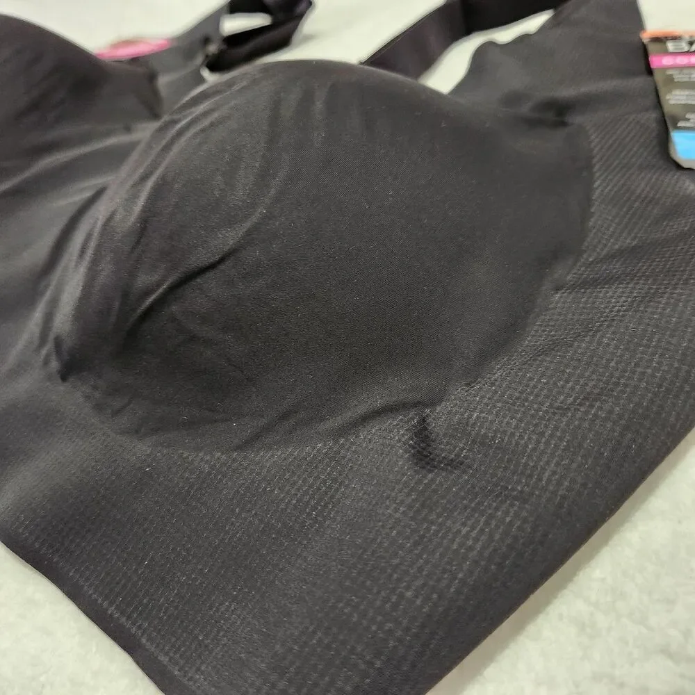 Bali Bra Size 3XL Black Convertible Straps Wireless Stretch Comfort.